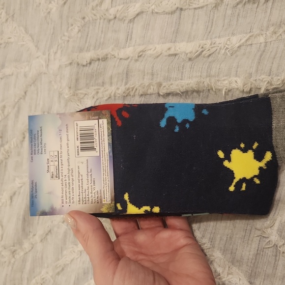 The joy of painting unisex Bob Ross crew socks, new with tags! - Picture 4 of 5